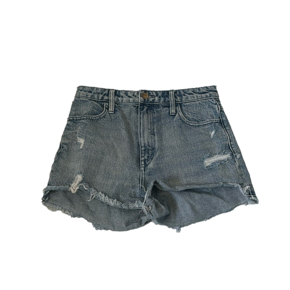 Show Me Your Mumu High Rise Distressed Denim Shorts SIZE 25